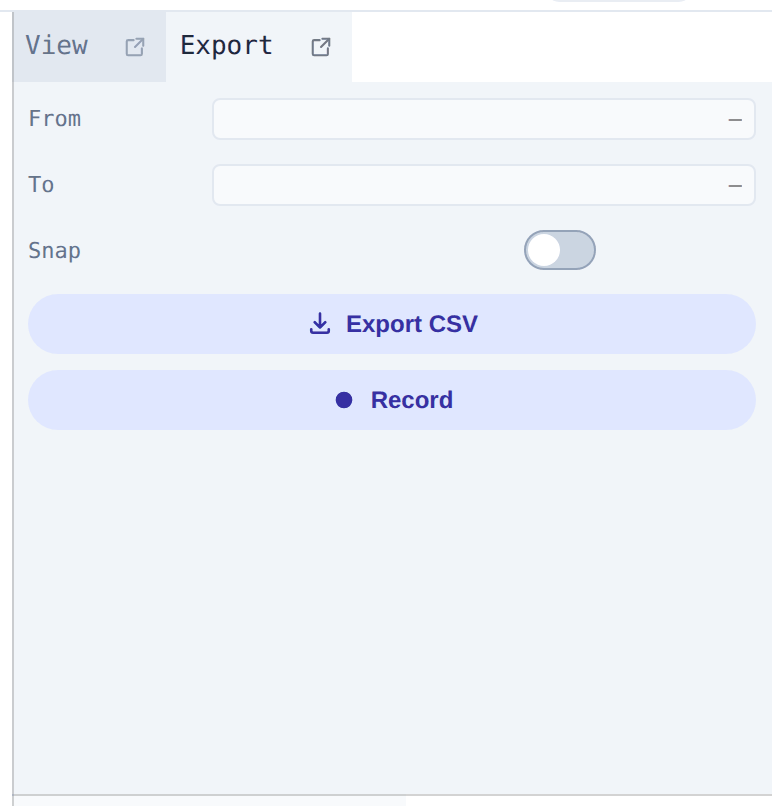 Export panel